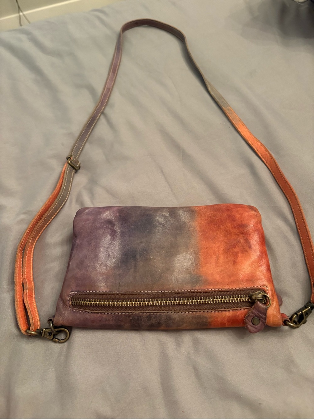 Bed Stu Ombre Leather Crossbody Clutch in Purple and Red - Picture 4 of 11